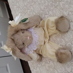 Bearington Collection Floppy Longear's Plush 16" Bunny USA Mindy